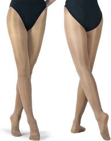 DANCEYOU Slight Shimmery Footed Tights Girls and Women Size Sparkly Skin Tone Toast for Costume, Dance and Daily Dressing in Kuwait