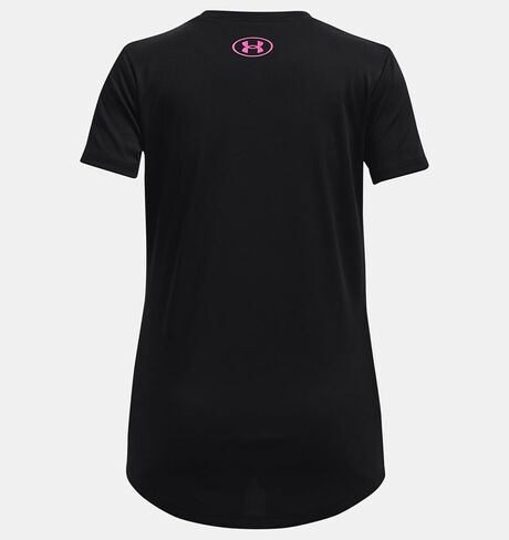 Under Armour Girls' Tech Print Big Logo Short Sleeve Crew in Saudi Arabia