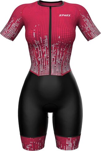 بدلة Sparx Aero Triathlon للسيدات بأكمام قصيرة بدلة ثلاثية للسيدات للجري والسباحة وركوب الدراجات in Kuwait