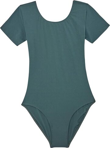DANSHOW Women Short Sleeve Ballet Leotards for Adult Dance in Kuwait