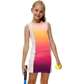 AOBUTE Girls Tennis Golf Outfit Tank Top and Skirt with Shorts Set 4-12 Years in Saudi Arabia
