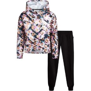 RBX Girls' Active Sweatsuit Set - 2 Piece Fleece Hoodie Sweatshirt and Jogger Pants (Size: 7-16)