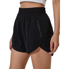 Blooming Jelly Womens High Waisted Running Shorts Athletic Workout Shorts Quick Dry Pants with Zipper Pocket