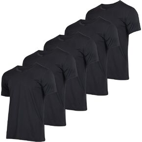 مجموعة Real Essentials 5 Pack: تي شيرت رجالي ذو رقبة على شكل حرف V وجاف للرطوبة وأداء رياضي نشط in Saudi Arabia