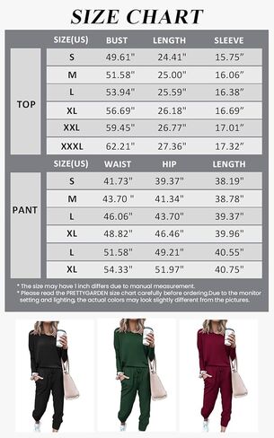 بدلة رياضية نسائية من PRETTYGARDEN مكونة من قطعتين وأكمام طويلة وفتحة رقبة دائرية وسروال طويل in Kuwait