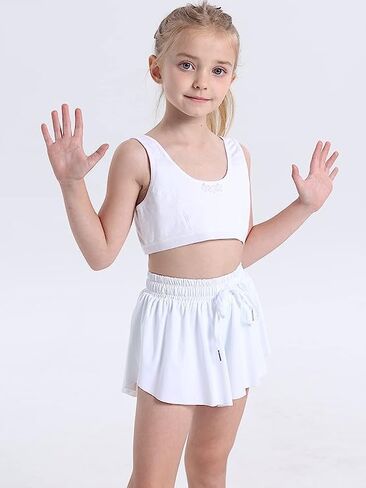 HASMES Girls Butterfly Shorts Teen Flowy Athletic Shorts for Running Dance Cheer 5-14Y in Saudi Arabia