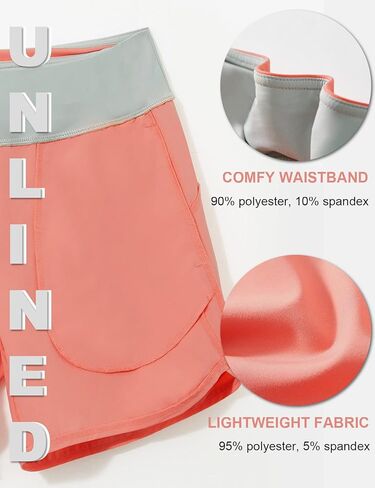 شورت جري نسائي من BALEAF مقاس 5 بوصات غير مبطن للتمارين الرياضية وجيب بسحاب in Kuwait