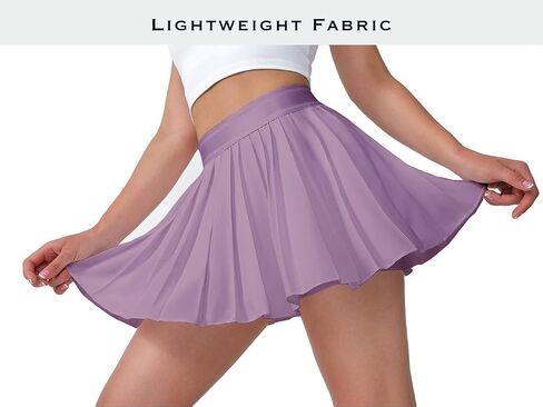 Eleloveph Women's Pleated Tennis Skirt-Flowy Athletic Design,Suitable for Golf, Skater, Running Sports in Kuwait
