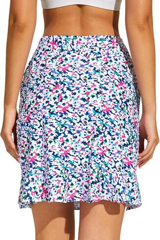 M MOTEEPI Womens 20" Skort Knee Length Ruffle Golf Skirts for Women with Pockets Shorts Dressy Casual Summer in Kuwait