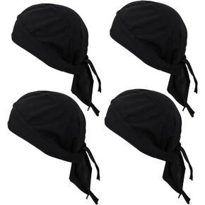 4 Pack Head Wraps Cycling Caps Dew Rag Skull Caps Beanie Cap Do Rags, Pirate Hats, Doo Rag, Durag Bandana in Saudi Arabia