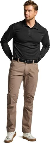 CQR Men's Polo Shirt, Long Sleeve Tactical Shirts, Outdoor UPF 50+ Pique Shirt, Dry Fit Lightweight Golf Shirts in Kuwait