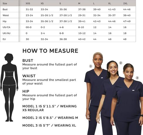 قمصان FIGS Catarina Scrub للنساء - مقاس كلاسيكي، جيب واحد، مطاط بأربعة اتجاهات، قميص طبي نسائي مضاد للتجاعيد in Kuwait