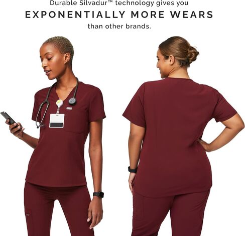 FIGS Catarina Scrub Tops for Women — Classic Fit, 1 Pocket, Four-Way Stretch, Anti-Wrinkle in Saudi Arabia