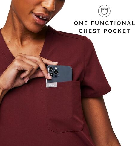 FIGS Catarina Scrub Tops for Women — Classic Fit, 1 Pocket, Four-Way Stretch, Anti-Wrinkle in Saudi Arabia