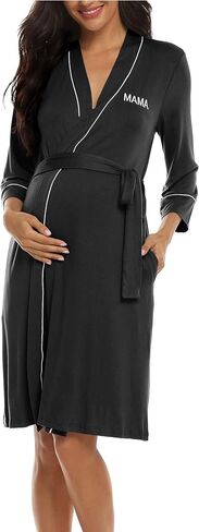Molliya Maternity Nursing Robe Women Printed Pregnancy Hospital Delivery Pockets Bathrobe in Saudi Arabia