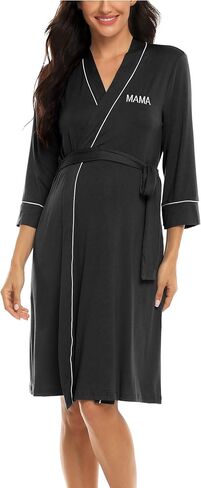 Molliya Maternity Nursing Robe Women Printed Pregnancy Hospital Delivery Pockets Bathrobe in Saudi Arabia