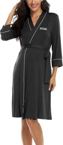 Molliya Maternity Nursing Robe Women Printed Pregnancy Hospital Delivery Pockets Bathrobe in Saudi Arabia