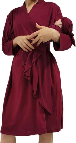 Mommy Robe for Maternity with Matching Swaddle Blanket Girls Boys, Delivery Labor Robe for Hospital Women Dress in Saudi Arabia