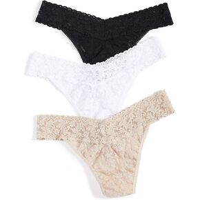 Hanky Panky Women's Maternity Signature Lace Original Rise Thong 3 Pack
