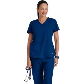 BARCO Grey's Anatomy Scrubs - Aubrey Scrub Top for Women, V-Neck, Shirring Back Super-Soft Women's Scrub Top in Saudi Arabia