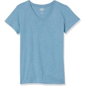 Dickies Size Women's Plus Short Sleeve V-Neck T-Shirt
