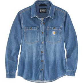 Carhartt Women's Relaxed Fit Midweight Denim Overshirt in Saudi Arabia