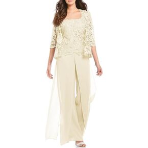 Zongqiven Women's Mother Pant Suit Wedding Guest Outfit Sets Elegant Evening Formal Dress