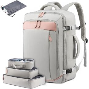 LOVEVOOK Carry on Backpack, 45L Extra Large Travel Backpack for Men & Women Airline Approved, Expandable Large Suitcase Backpacks With 4 Packing Cubes, Aer Travel Pack 3, Water Resistant Weekender Bag in Kuwait
