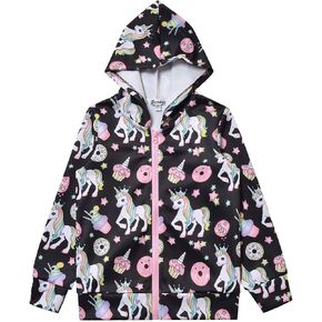 Girls Zip Up Hoodie Jacket Unicorn/Cat Sweatshirt with Pockets