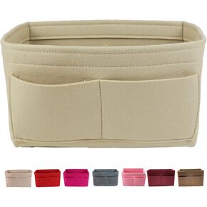 Lmeison Purse Organizer Insert Bag Organizer Tote Bag Organizer Insert Bag Organizer for Tote Handbag Organizer for Women, FOR Speedy Neverfull Tote, Brown, Medium (Pack of 2)