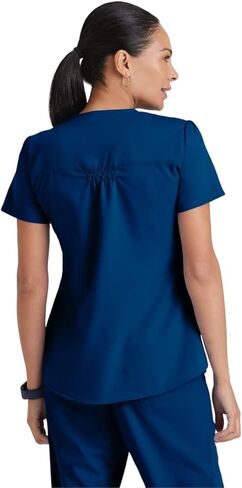 BARCO Grey's Anatomy Scrubs - Aubrey Scrub Top for Women, V-Neck, Shirring Back Super-Soft Women's Scrub Top in Kuwait