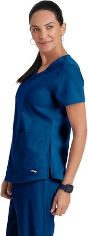 BARCO Grey's Anatomy Scrubs - Aubrey Scrub Top for Women, V-Neck, Shirring Back Super-Soft Women's Scrub Top in Kuwait