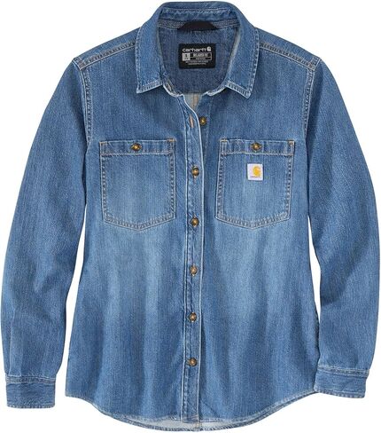 قميص Carhartt النسائي المريح ذو الوزن المتوسط ​​من الدنيم in Saudi Arabia