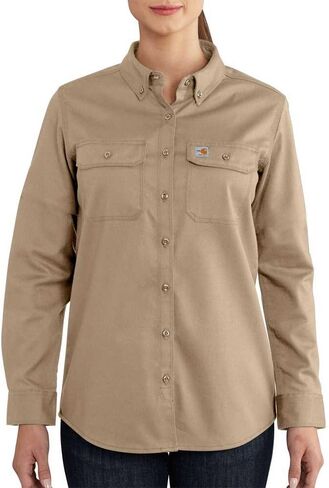 قميص Carhartt النسائي المقاوم للهب والمرن من نسيج قطني طويل in Saudi Arabia
