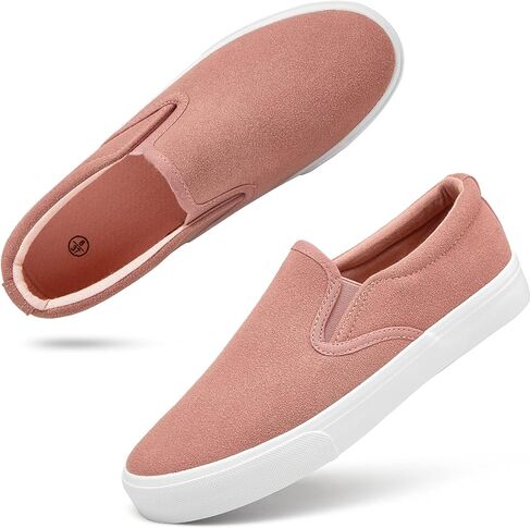 Women's Canvas Slip On Sneakers Non Slip Loafers | low top non slip on walking breathable casual comfortable fashion tennis in Saudi Arabia