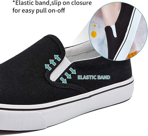 Women's Canvas Slip On Sneakers Non Slip Loafers | low top non slip on walking breathable casual comfortable fashion tennis in Kuwait