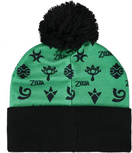 Zelda Fleece Boy's Knitted Cuff Hat with Gloves Set Multicolored in Saudi Arabia