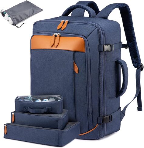 LOVEVOOK Carry on Backpack, 45L Extra Large Travel Backpack for Men & Women Airline Approved, Expandable Large Suitcase Backpacks With 4 Packing Cubes, Aer Travel Pack 3, Water Resistant Weekender Bag in Kuwait