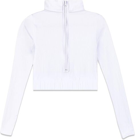 Tegmk Girls' Team Basic Turtleneck Long Sleeve Leotard with Durable Snaps, Front Lining, Zipper Back in Kuwait