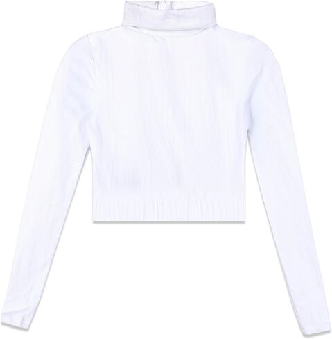 Tegmk Girls' Team Basic Turtleneck Long Sleeve Leotard with Durable Snaps, Front Lining, Zipper Back in Kuwait
