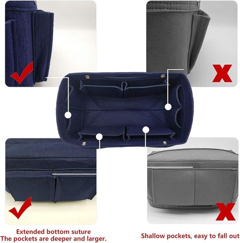 LEXSION Felt Purse Organizer Insert Bag organizer Multi Pocket Bag in Bag Organizer Shaper in Kuwait