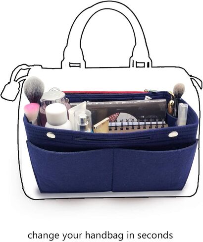 LEXSION Felt Purse Organizer Insert Bag organizer Multi Pocket Bag in Bag Organizer Shaper in Kuwait