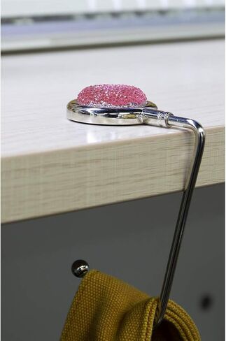 TANOSII Purse Hook Mental Clutch Holder Handbag Bling Rhinestone Hanger for Table Desk 3 Packs Black White Red in Kuwait