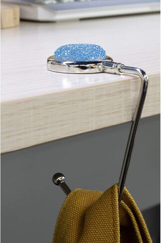 TANOSII Purse Hook Mental Clutch Holder Handbag Bling Rhinestone Hanger for Table Desk 3 Packs Black White Red in Kuwait