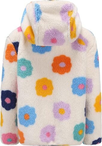 Girl's Jacket Kids Full Zip Ultra Soft Sherpa Fleece Hoodie Sweatshirt in Kuwait