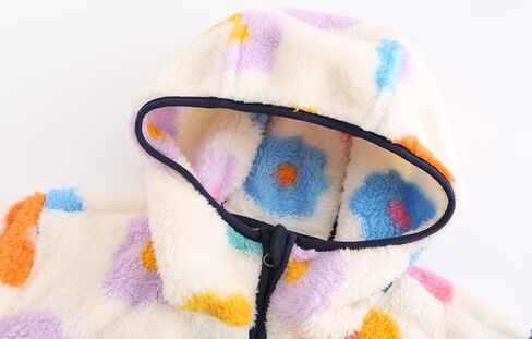 Girl's Jacket Kids Full Zip Ultra Soft Sherpa Fleece Hoodie Sweatshirt in Kuwait