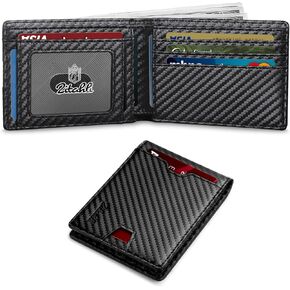 Zitahli Mens-Wallet-Slim-Leather-RFID Blocking Wallet for Men Minimalist Bifold Credit Card Holder with Gift Box