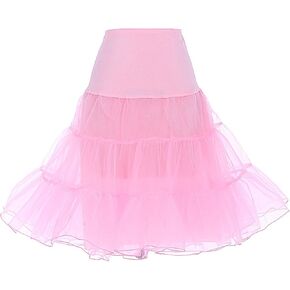 DRESSTELLS 50s Petticoat Skirts Women Vintage Tutu Underkirt Retro Crinoline