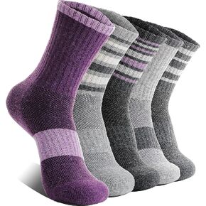 EBMORE 5 Pairs Womens Merino Wool Hiking Socks Thermal Warm Winter Boot Crew Cushion Work Gift Socks in Kuwait
