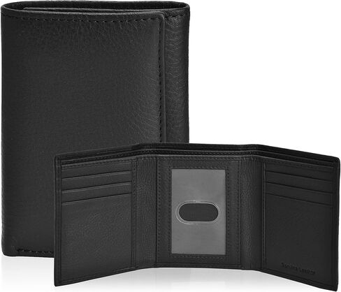 محفظة جلدية ثلاثية الطي للرجال - محافظ RFID رفيعة 9 حامل لبطاقات الائتمان و2 مقصورة لبطاقة الهوية هدية للرجال in Kuwait